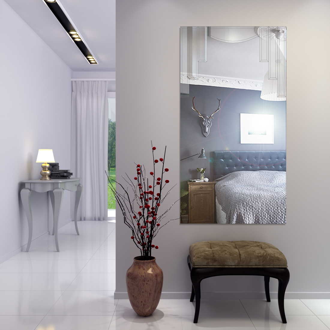 MZF-9731 Зеркало с декоративными элементами ПК 900х700