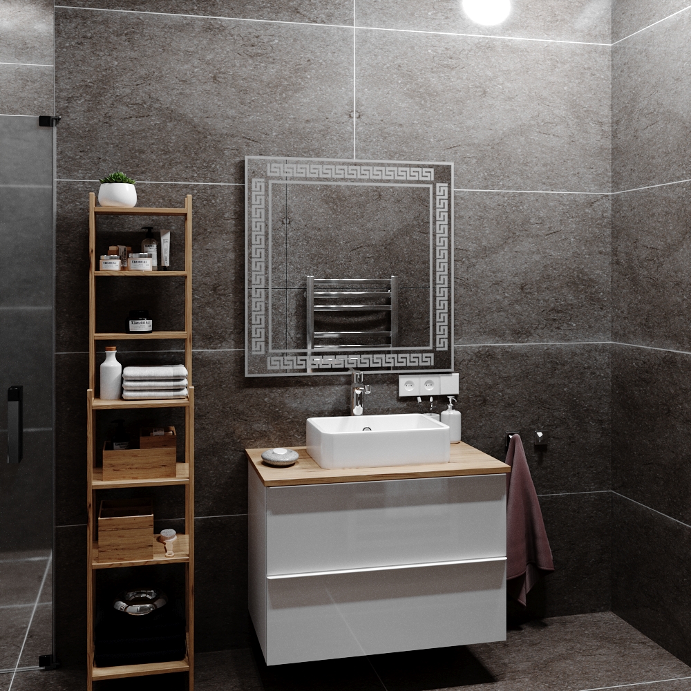 MZF-231 Зеркало квадратное с рисунком ПК 600х600 пластины