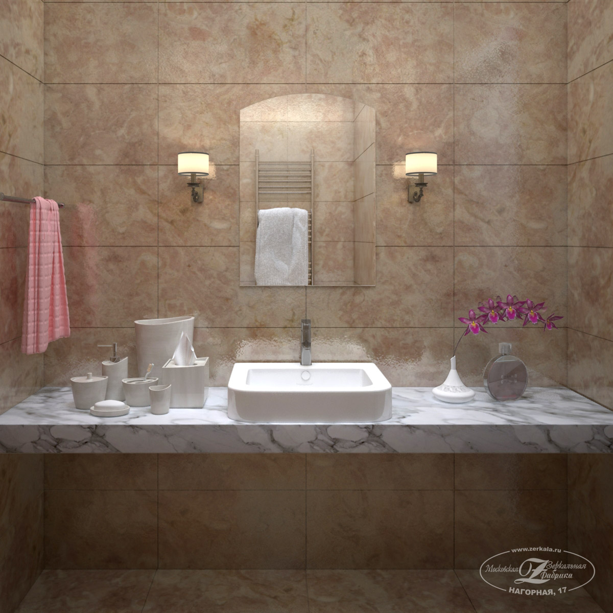 MZF-9552 Зеркало фигурное ПК 1500х600 пластины