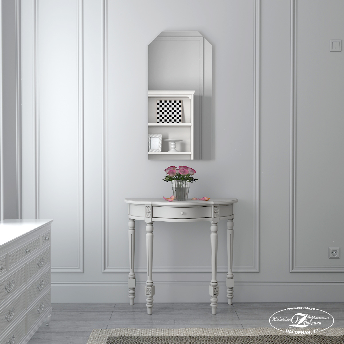 MZF-9534 Зеркало фигурное ПК 800х600 пластины