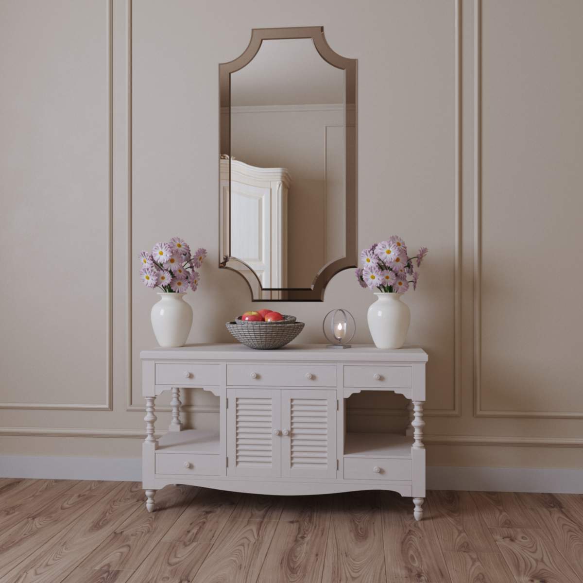 MZF-6001 Зеркало комбинированное фигурное ШФ10 1000х500